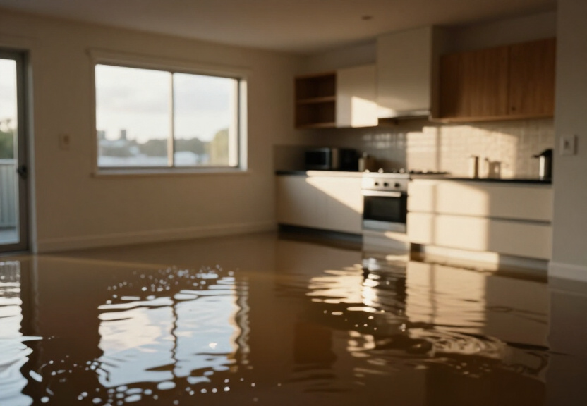 Flooded basement in Minto Heights before restoration